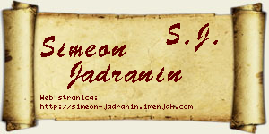 Simeon Jadranin vizit kartica